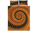 Spiral Fractal Print Quilt Bed Set