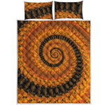 Spiral Fractal Print Quilt Bed Set