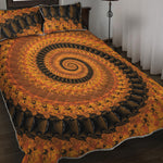 Spiral Fractal Print Quilt Bed Set