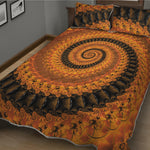 Spiral Fractal Print Quilt Bed Set