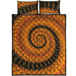 Spiral Fractal Print Quilt Bed Set