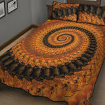 Spiral Fractal Print Quilt Bed Set