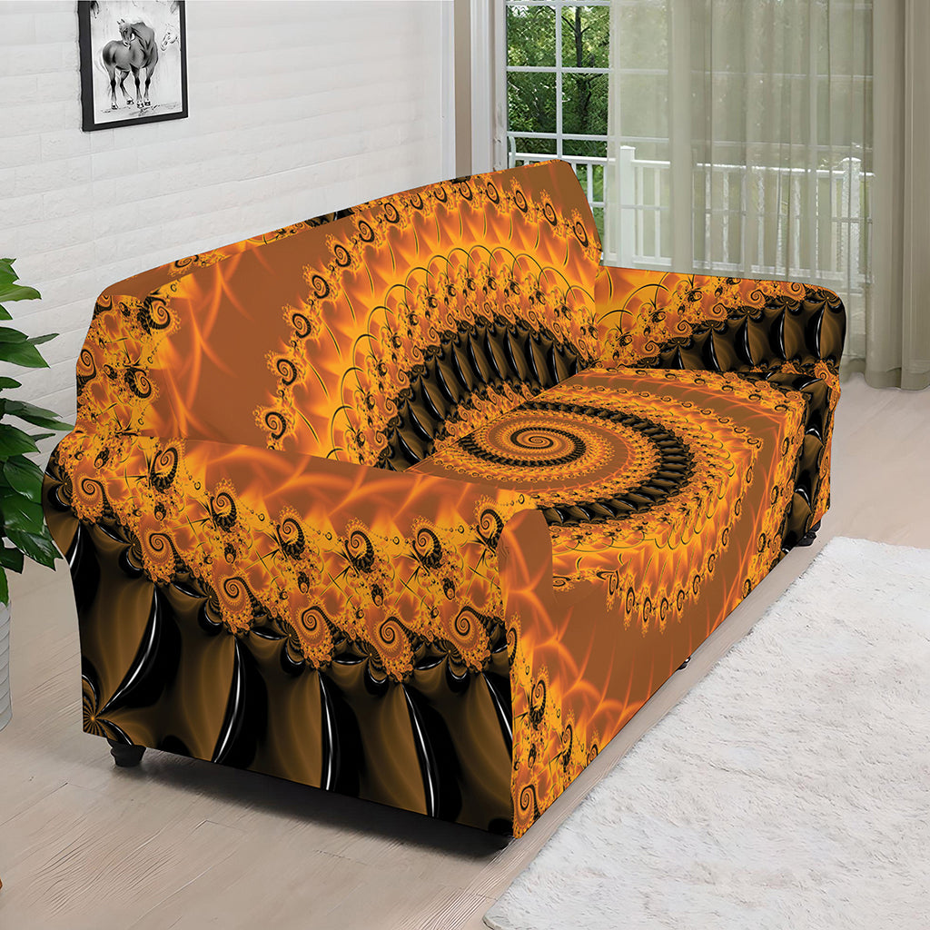 Spiral Fractal Print Sofa Cover