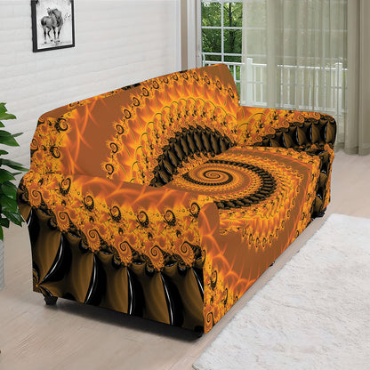 Spiral Fractal Print Sofa Cover