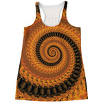 Spiral Fractal Print Women's Racerback Tank Top