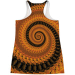 Spiral Fractal Print Women's Racerback Tank Top