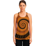 Spiral Fractal Print Women's Racerback Tank Top