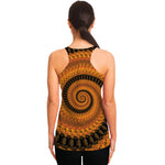 Spiral Fractal Print Women's Racerback Tank Top