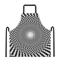 Spiral Illusory Motion Print Apron