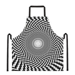 Spiral Illusory Motion Print Apron