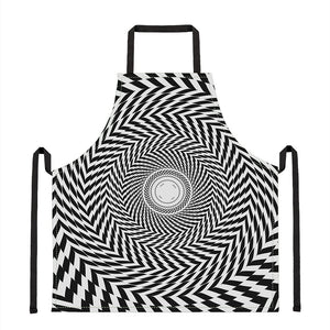 Spiral Illusory Motion Print Apron