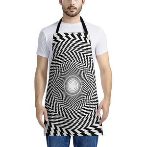 Spiral Illusory Motion Print Apron