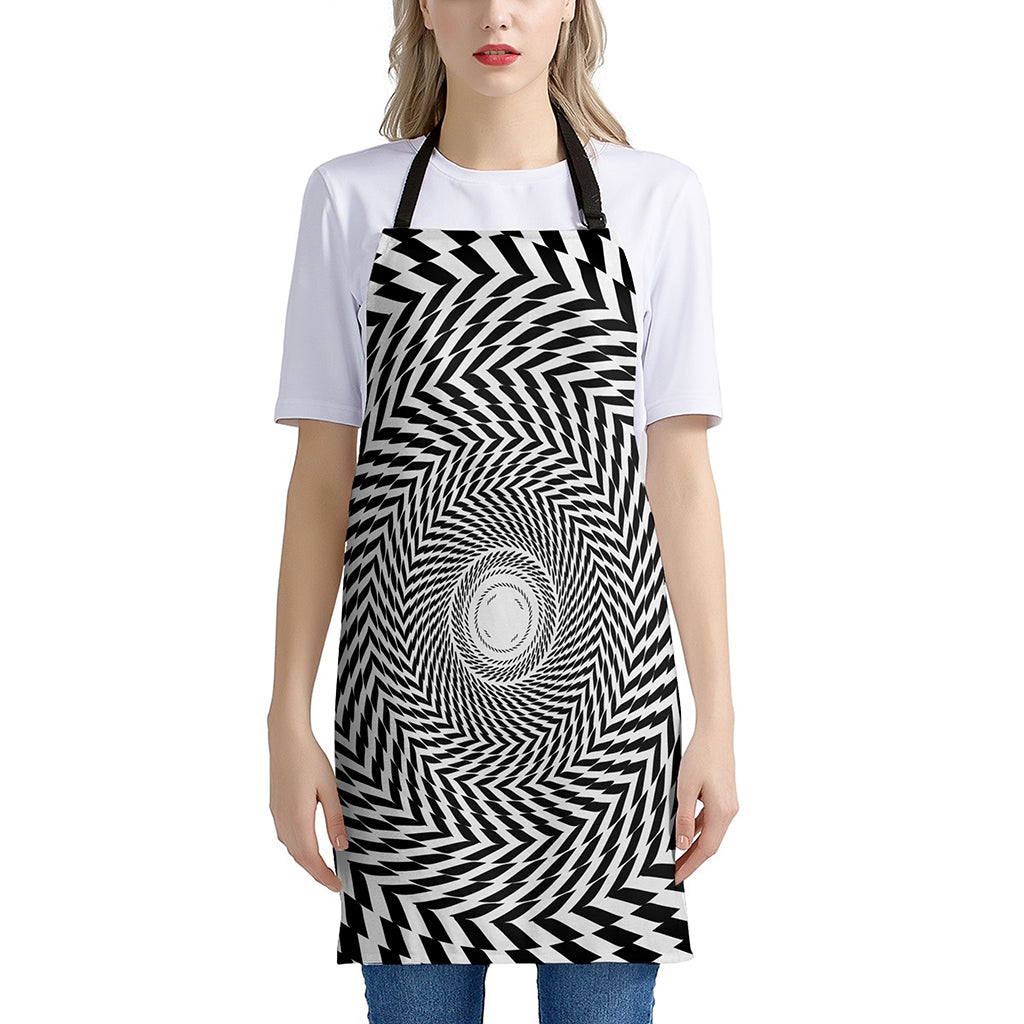 Spiral Illusory Motion Print Apron