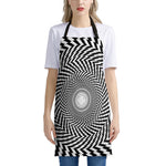 Spiral Illusory Motion Print Apron