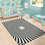 Spiral Illusory Motion Print Area Rug
