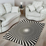 Spiral Illusory Motion Print Area Rug