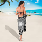 Spiral Illusory Motion Print Beach Sarong Wrap