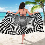 Spiral Illusory Motion Print Beach Sarong Wrap