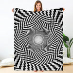 Spiral Illusory Motion Print Blanket