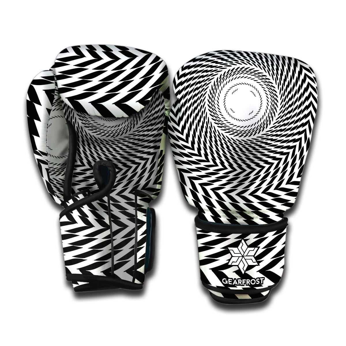 Spiral Illusory Motion Print Boxing Gloves