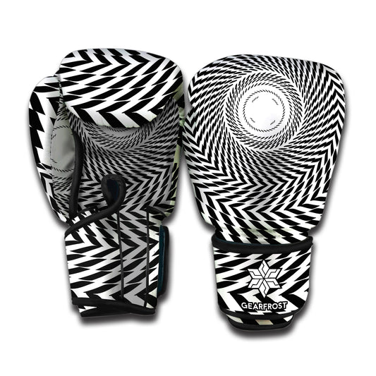 Spiral Illusory Motion Print Boxing Gloves