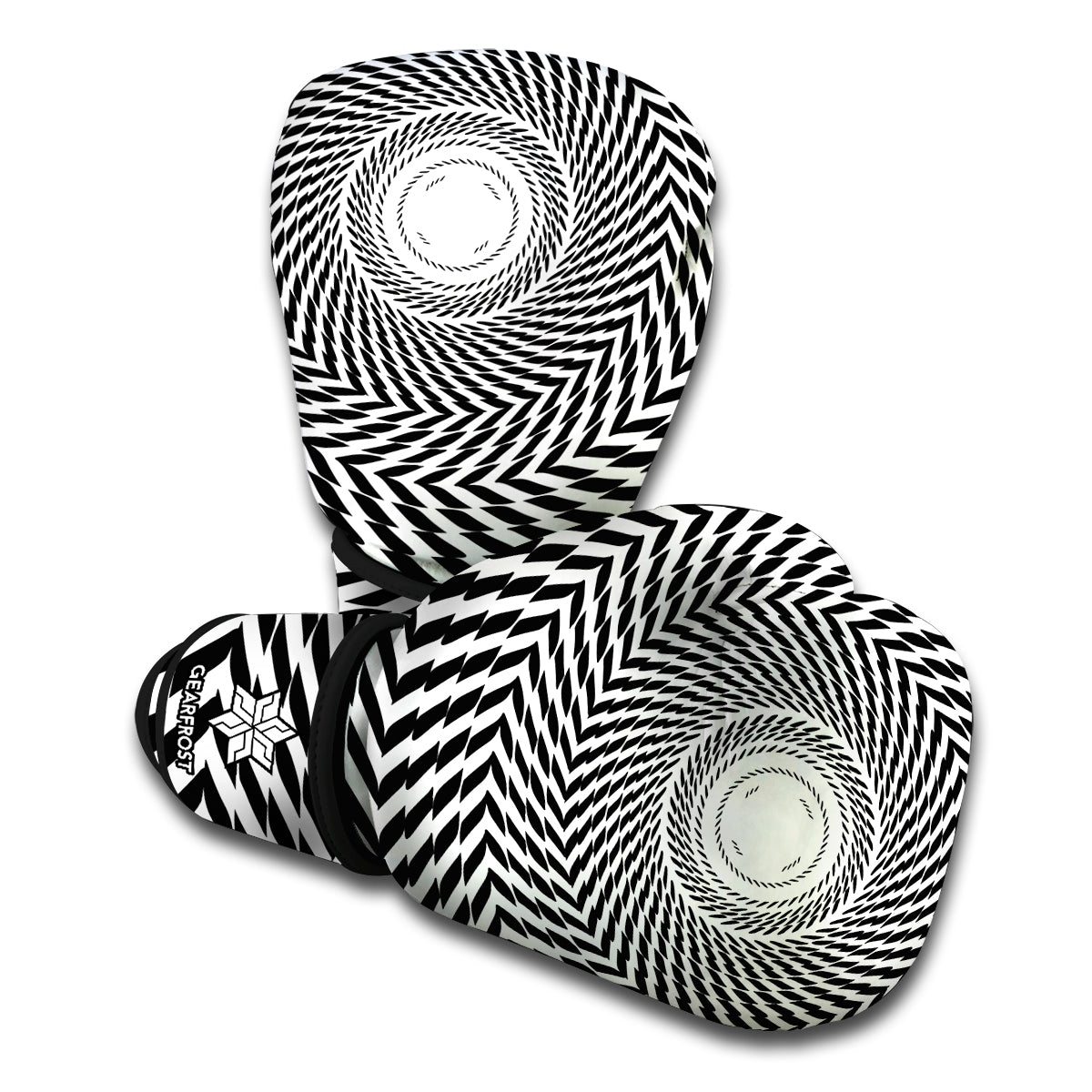 Spiral Illusory Motion Print Boxing Gloves