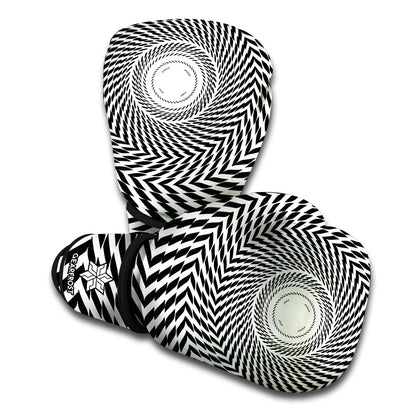 Spiral Illusory Motion Print Boxing Gloves