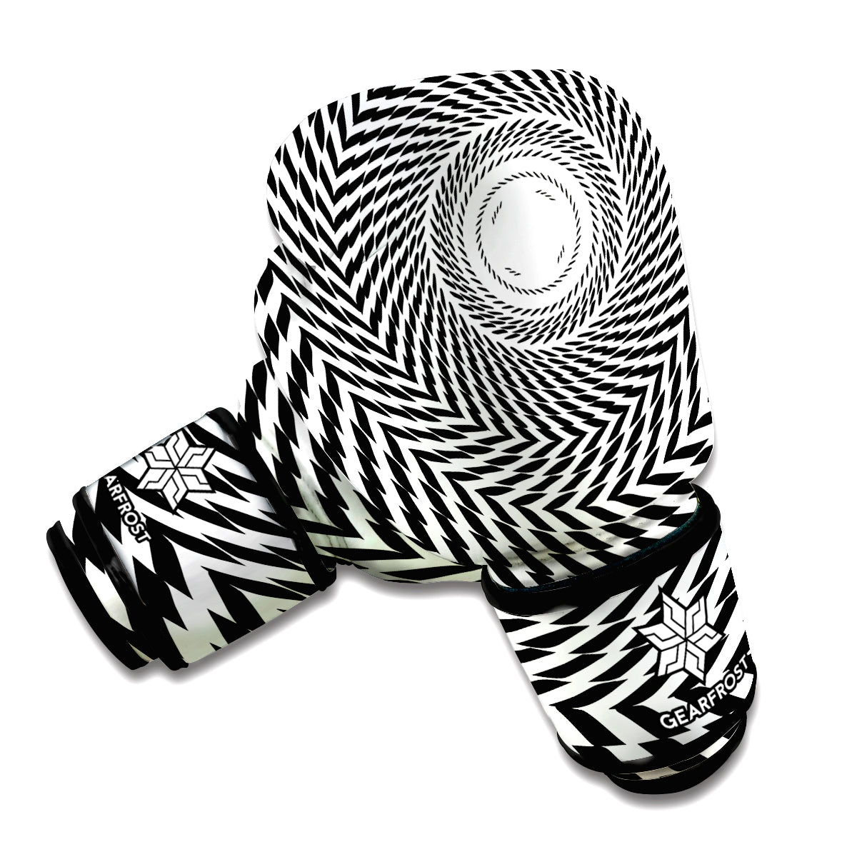 Spiral Illusory Motion Print Boxing Gloves