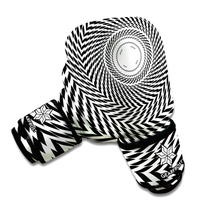 Spiral Illusory Motion Print Boxing Gloves