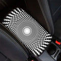 Spiral Illusory Motion Print Car Center Console Cover