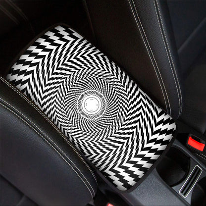Spiral Illusory Motion Print Car Center Console Cover