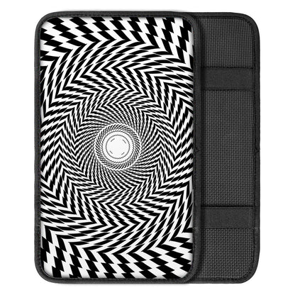 Spiral Illusory Motion Print Car Center Console Cover