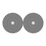 Spiral Illusory Motion Print Car Coasters