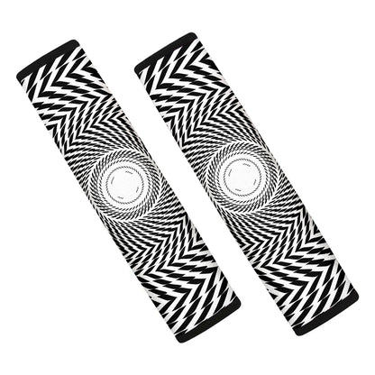 Spiral Illusory Motion Print Car Seat Belt Covers