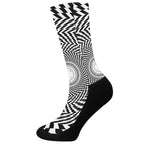 Spiral Illusory Motion Print Crew Socks