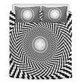 Spiral Illusory Motion Print Duvet Cover Bedding Set