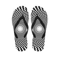 Spiral Illusory Motion Print Flip Flops