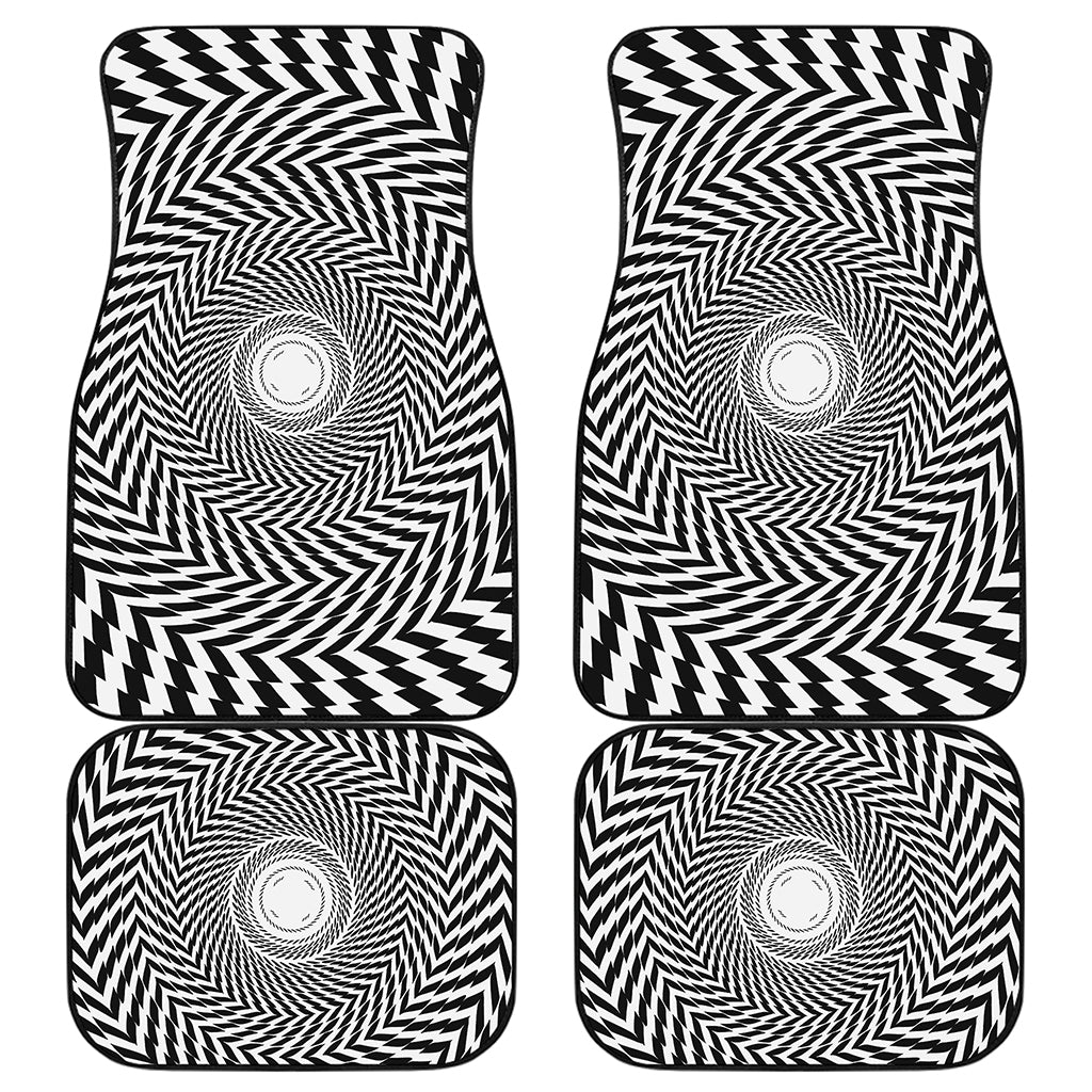 Spiral Illusory Motion Print Front and Back Car Floor Mats