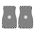 Spiral Illusory Motion Print Front Car Floor Mats