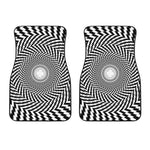 Spiral Illusory Motion Print Front Car Floor Mats
