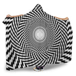 Spiral Illusory Motion Print Hooded Blanket