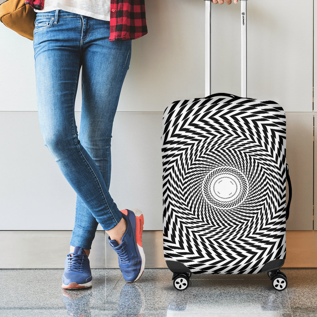 Spiral Illusory Motion Print Luggage Cover