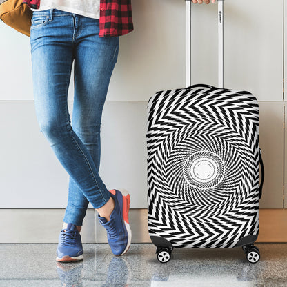Spiral Illusory Motion Print Luggage Cover