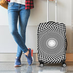 Spiral Illusory Motion Print Luggage Cover