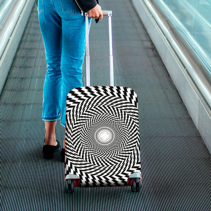Spiral Illusory Motion Print Luggage Cover