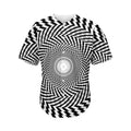 Spiral Illusory Motion Print Men's Baseball Jersey