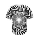 Spiral Illusory Motion Print Men's Baseball Jersey