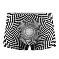 Spiral Illusory Motion Print Men's Boxer Briefs