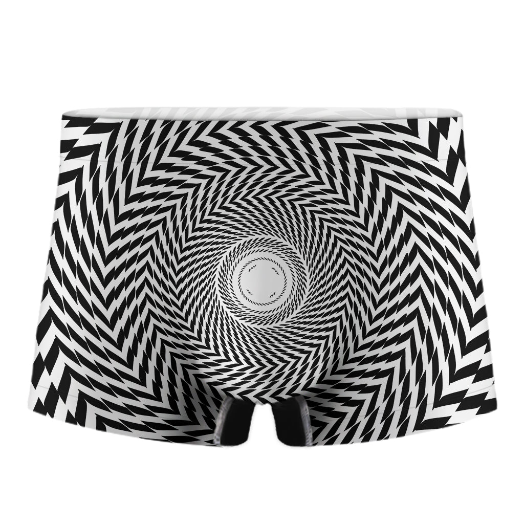 Spiral Illusory Motion Print Men's Boxer Briefs
