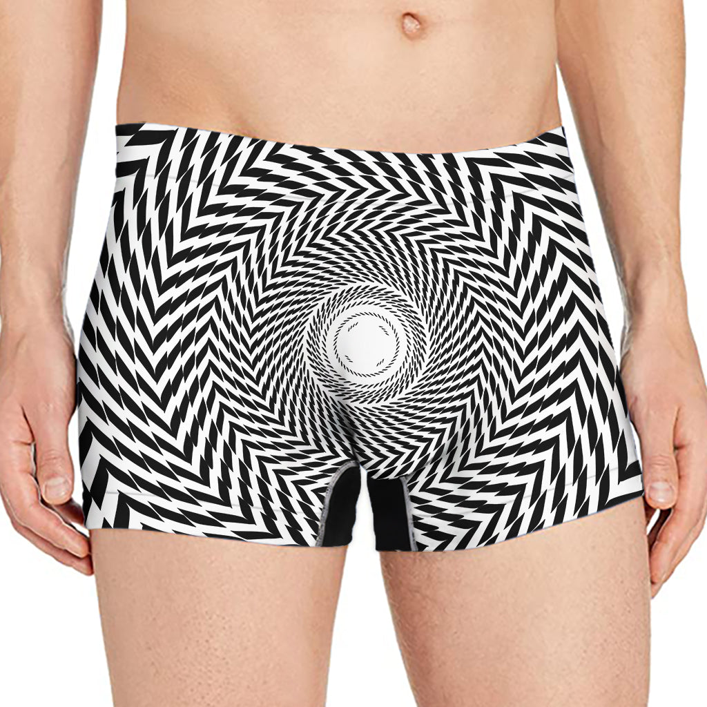Spiral Illusory Motion Print Men's Boxer Briefs